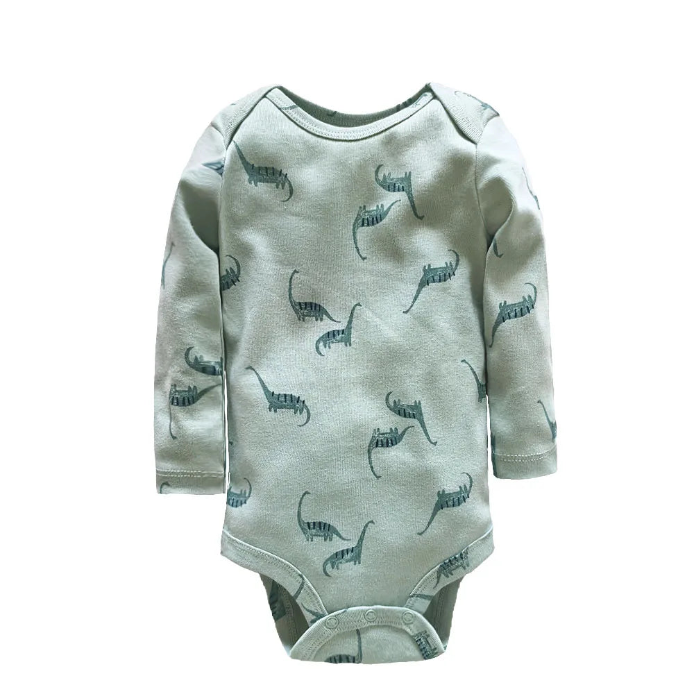 4/5 Pcs Baby Bodysuit Set for Newborns Cotton Romper Boys 0-24M Soft Long Sleeve Infant Daily Outfit Toddler Clothes