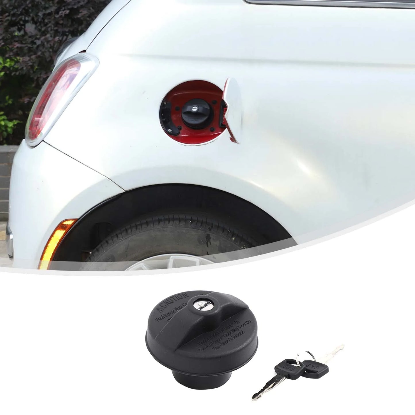 Lockable Fuel Gas Tank Cap Car Fuel Tank Cap Oil Tank Cover Fuel Filler Cap Car Accessories For Fiat 500 312 2007-2015