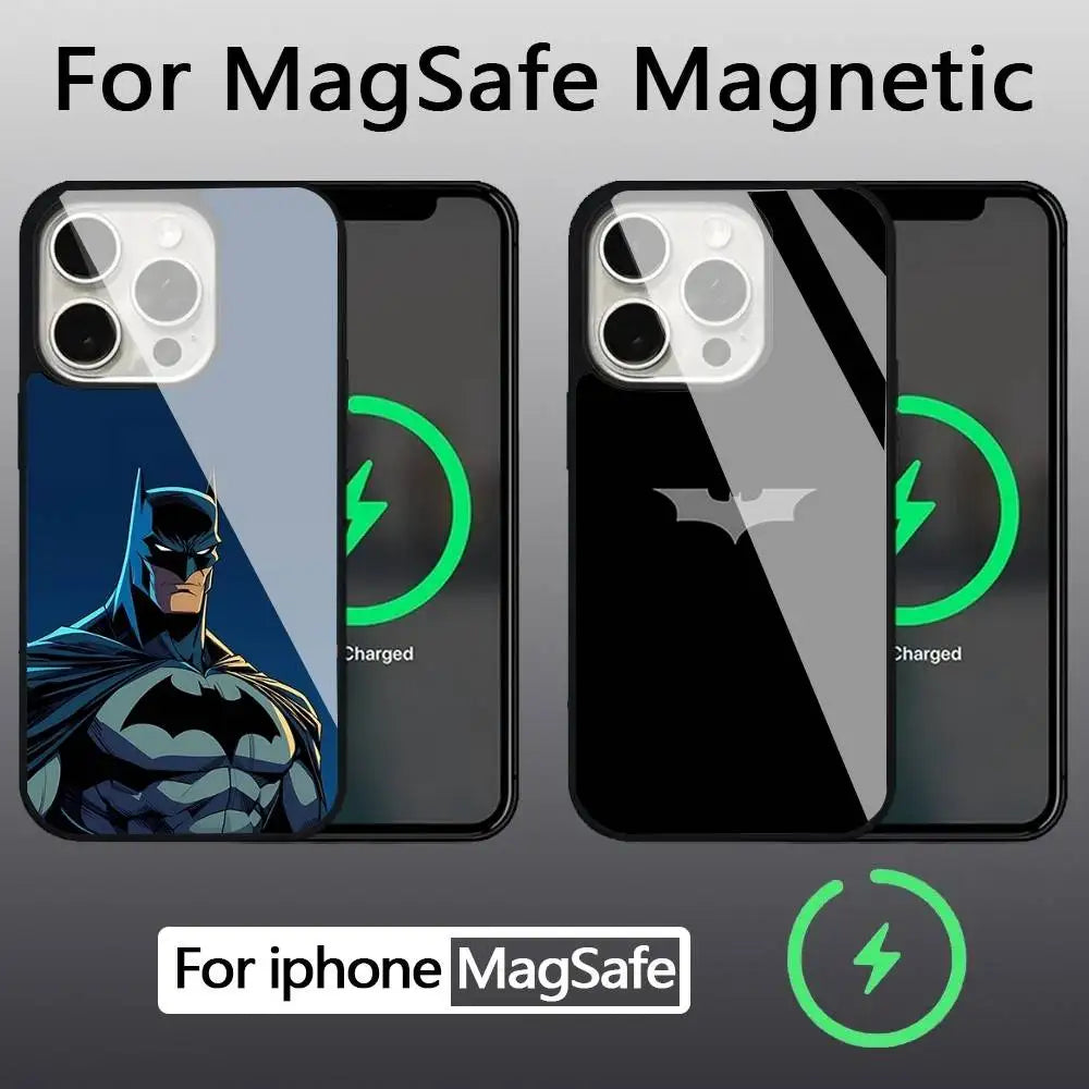 Cool-B-Batman-S Classic Armadura De For Magsafe Funda De Carga Inalámbrica Magnética Para For IPhone 11 12 13 14 15 16 17 Pro