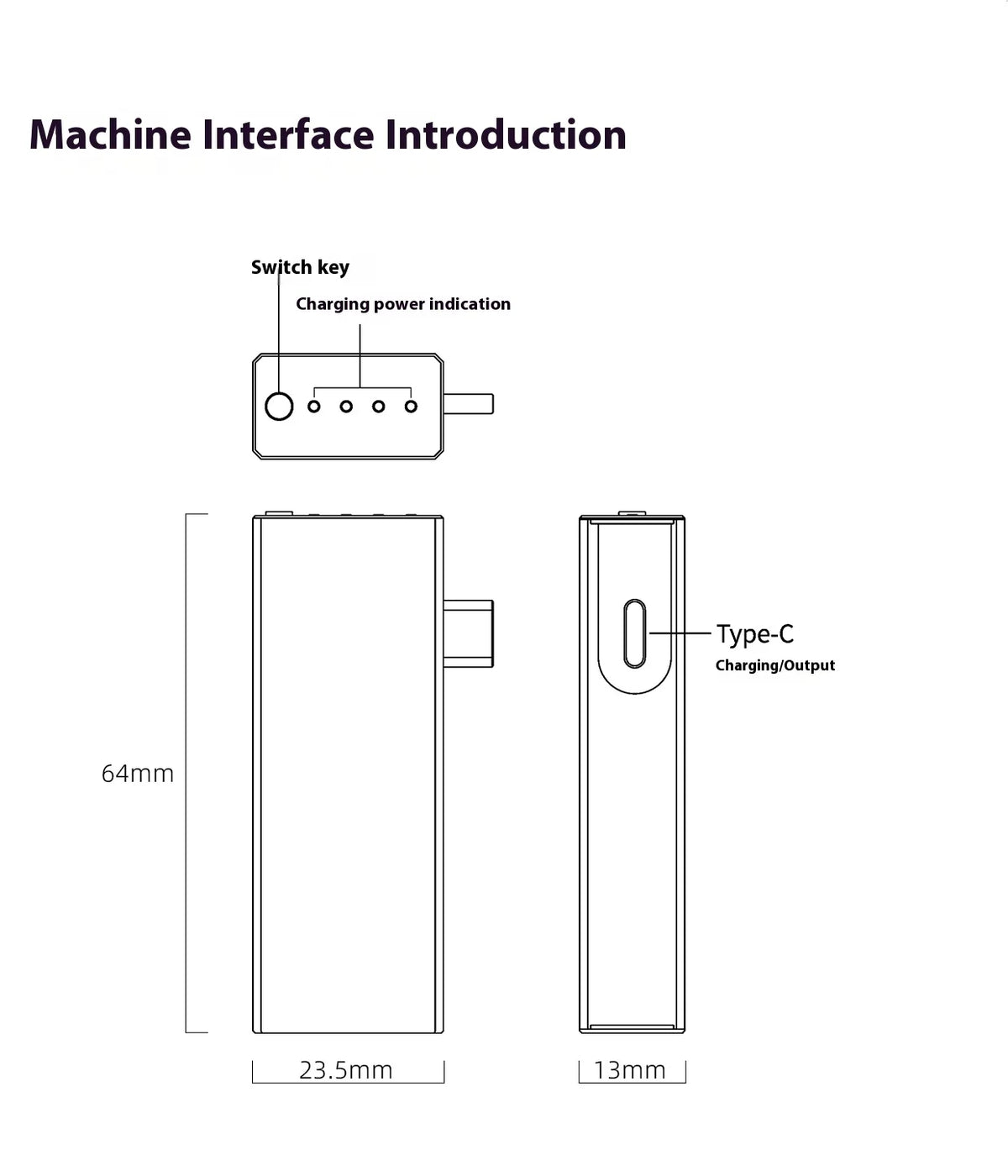 FiiO ESTICK KA17 Mini Mobile Power Bank Independent Power Supply Portable Power Bank 1100mAh Type-C Charging Customized Charger
