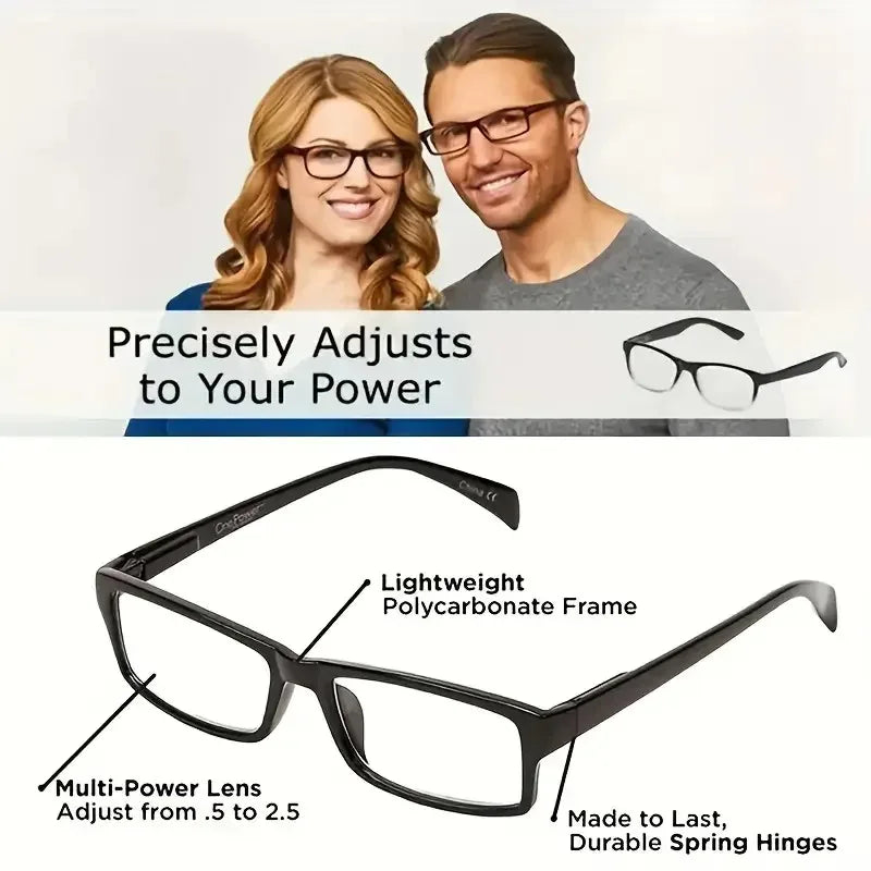 MJYIWANG Newest Multifocal Reading Glasses Women Men Auto Adjusting Bifocal Glasses For Readers