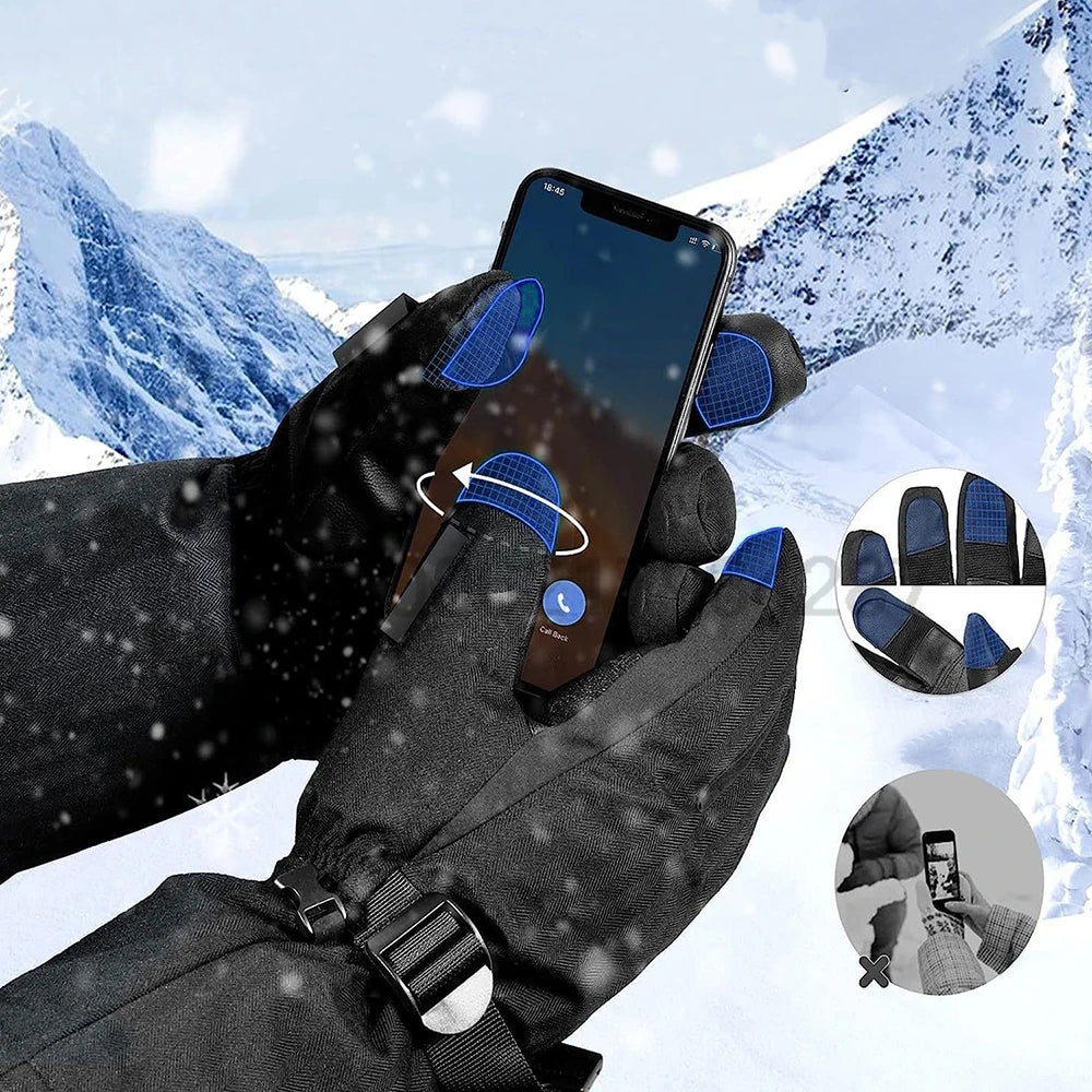 Winter Electric Heated GlovesWith Battery Box Rechargeable Anti-Cold Comfort Men Women Thermal Heated Outdoor Camping Ski Sports