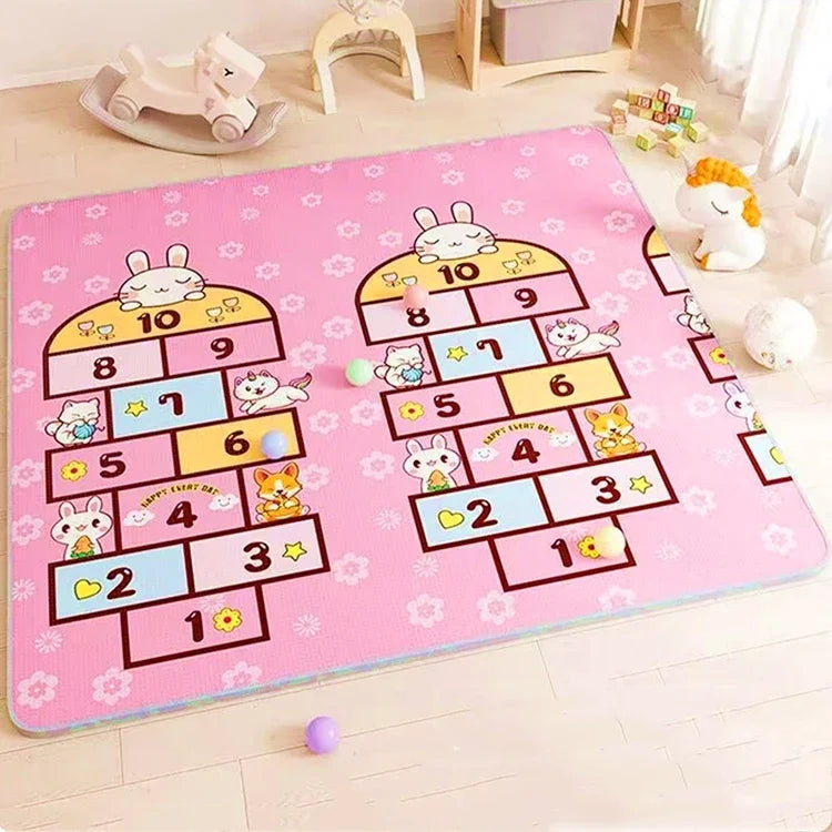 Thicken 1cm/0.5cm Baby Crawling Play Mats 200*180cm Folding Mat Carpet Play Mat for Children's Safety Rug Toys Gift Have Creases
