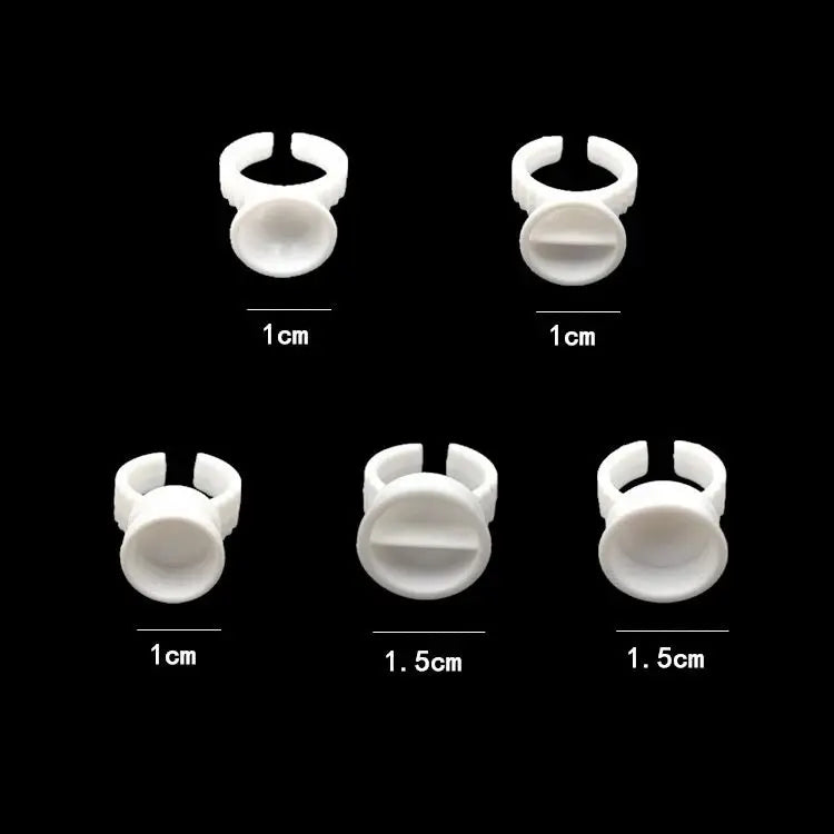100/500/1000PCS Tattoo Rings Cups S/M/L Disposable Permanent Makeup Ring Plastic Tattoo Ink Pigment Ring for Tattoo Accessories