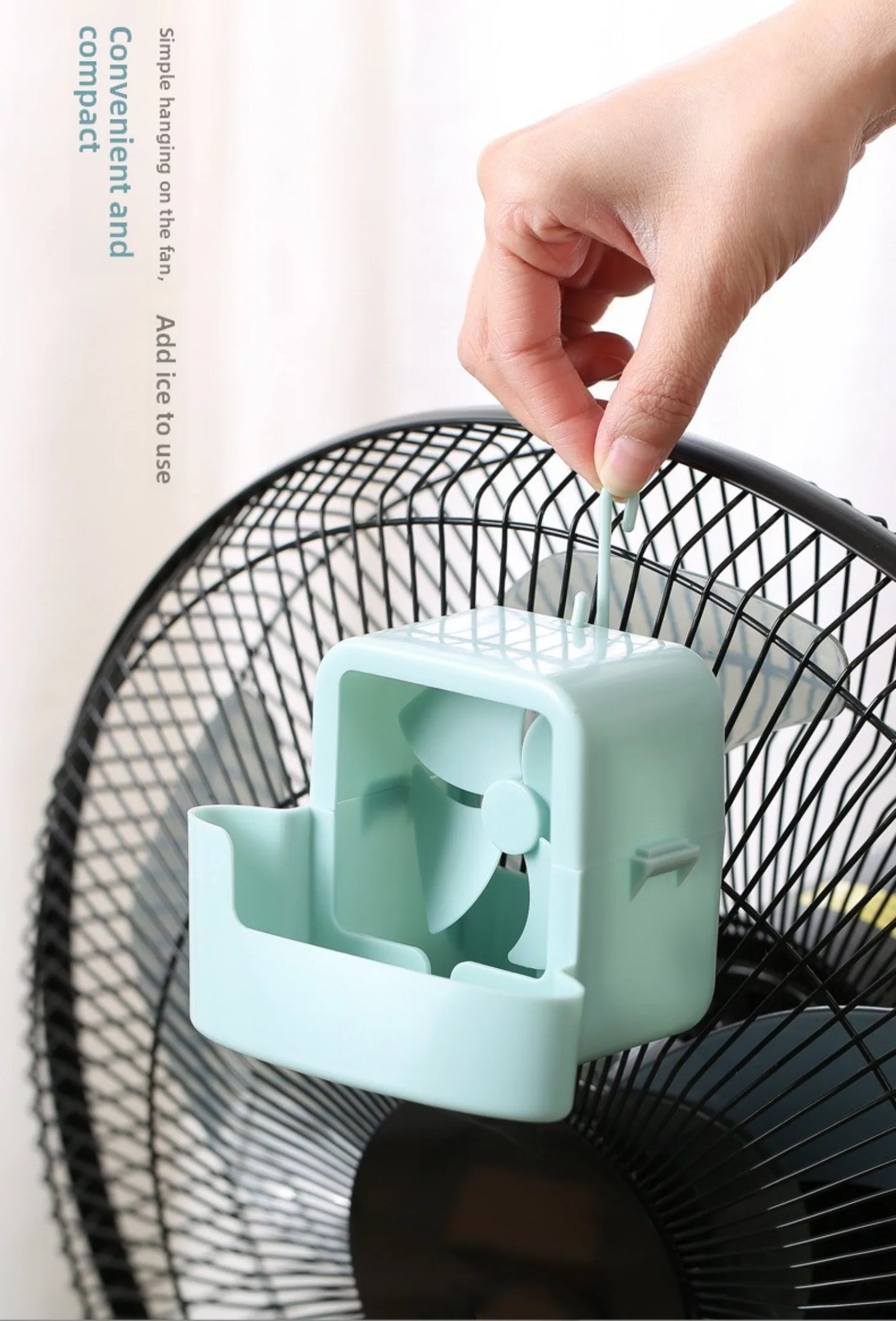 Clip-On Ice Cooling Fan Portable Air Cooler for Summer Desk Camping Outdoor Essentials Personal Evaporative Air Conditioner fans