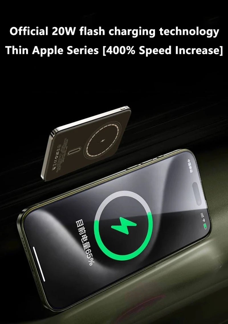 Lenovo 30000mah High-capacity Magnetic Wireless Fastcharging Powerbank Lightweight Portable For Air Travel With External Battery