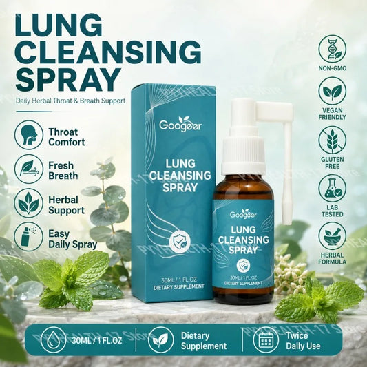 Googeer Lung Wellness Spray Natural Respiratory Support Dietary Supplement Liquid Mist Easy Use for Men Women 30ml 1 Fl Oz Daily