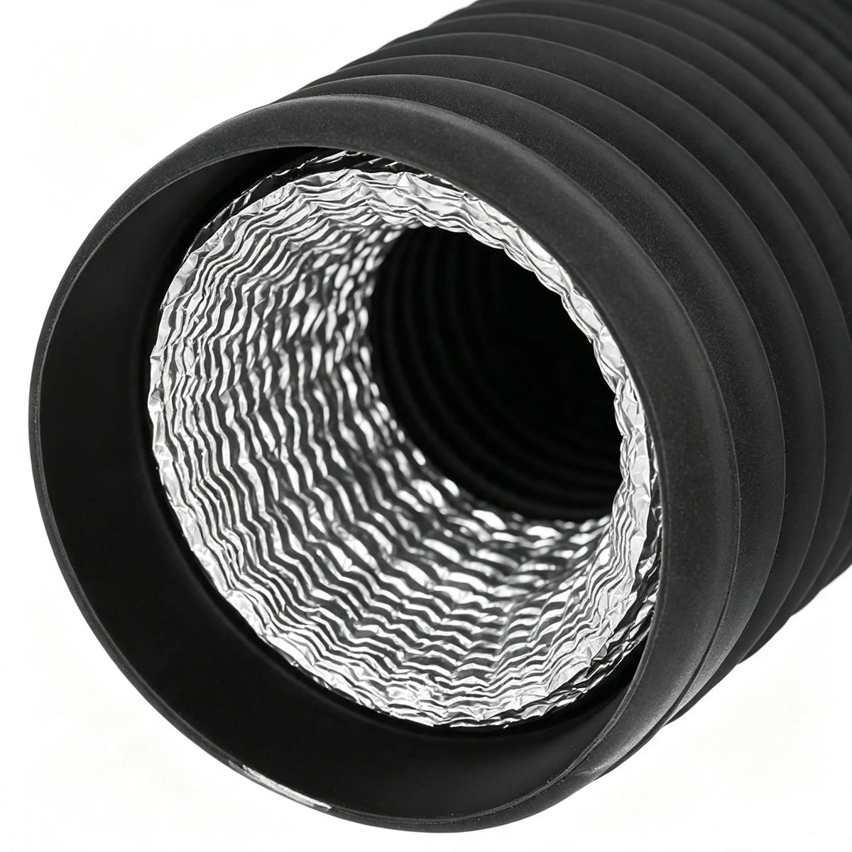 HTMCK 4 Inch Flexible Dryer Vent Hose, Heavy‑Duty Air Ducting Exhaust Pipe with 2 Stainless Steel Clamps for Kitchen