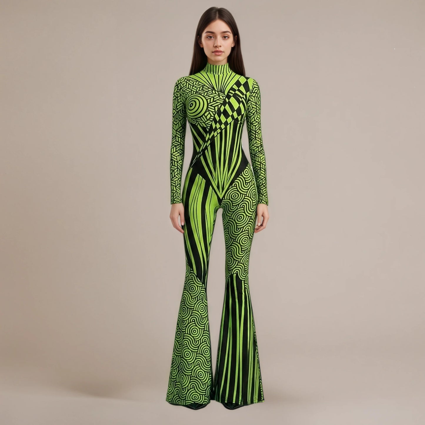 Halloween Art Irregular Line Unisex Jumpsuit Cool Carnival Cosplay Outfit For Festival Party Stage Role Play Performance 2026