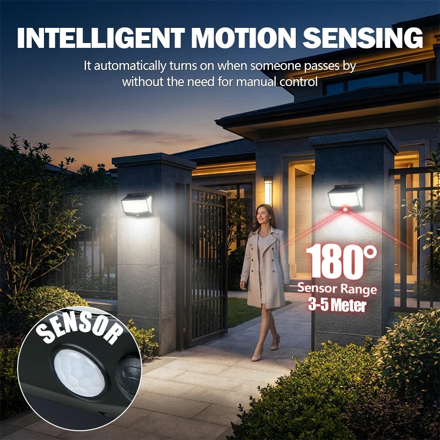 Outdoor 100 LED/468 LED Solar Light Motion Sensor Waterproof Solar Light Solar Power Garden Corridor Decoration Emergency Light