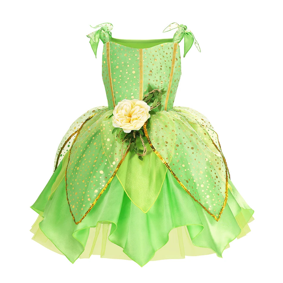 Halloween Birthday Dress Cinderella Snow White Aurora Rapunzel Princess Costume for Girls Kids 2-8Y