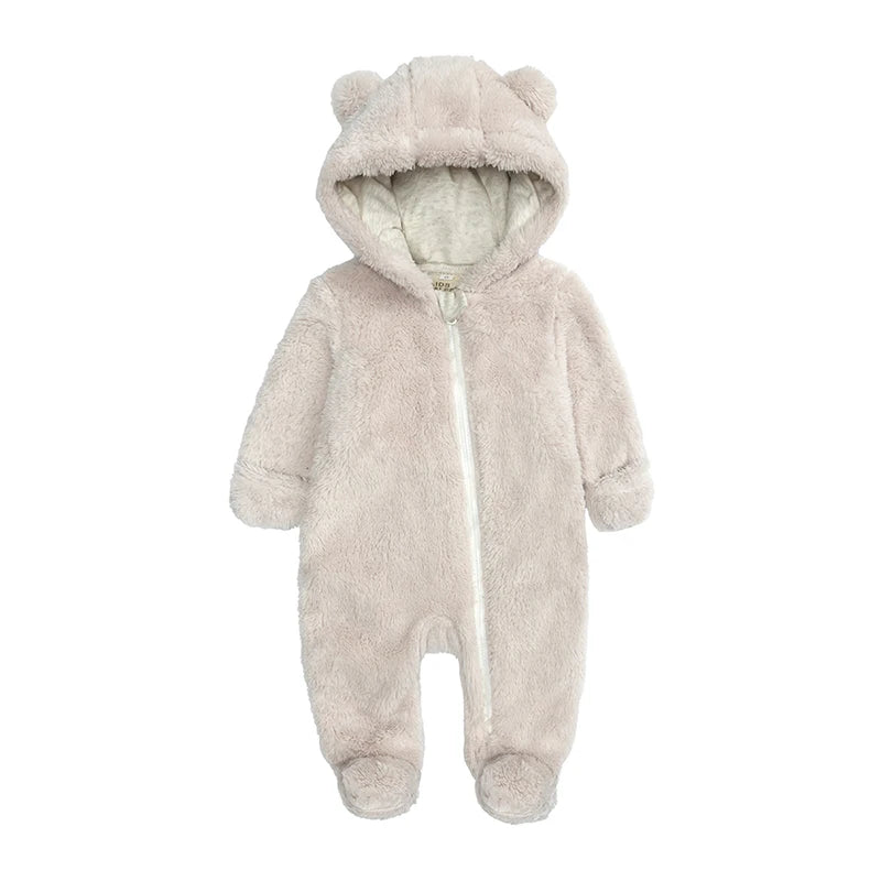 New Arrivals Toddler Baby Clothes Romper Boys Girls Pajamas For Kids Fleece Warm Hooded Overalls Infant Jumpsuit Newborn Outfits
