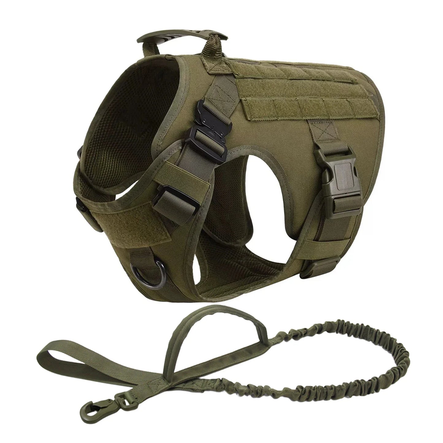 Military Dog Harness Collar Leash Molle Pouches For Medium Large Dogs Pet German Shepherd Training Walking Vest Dog Harnesses