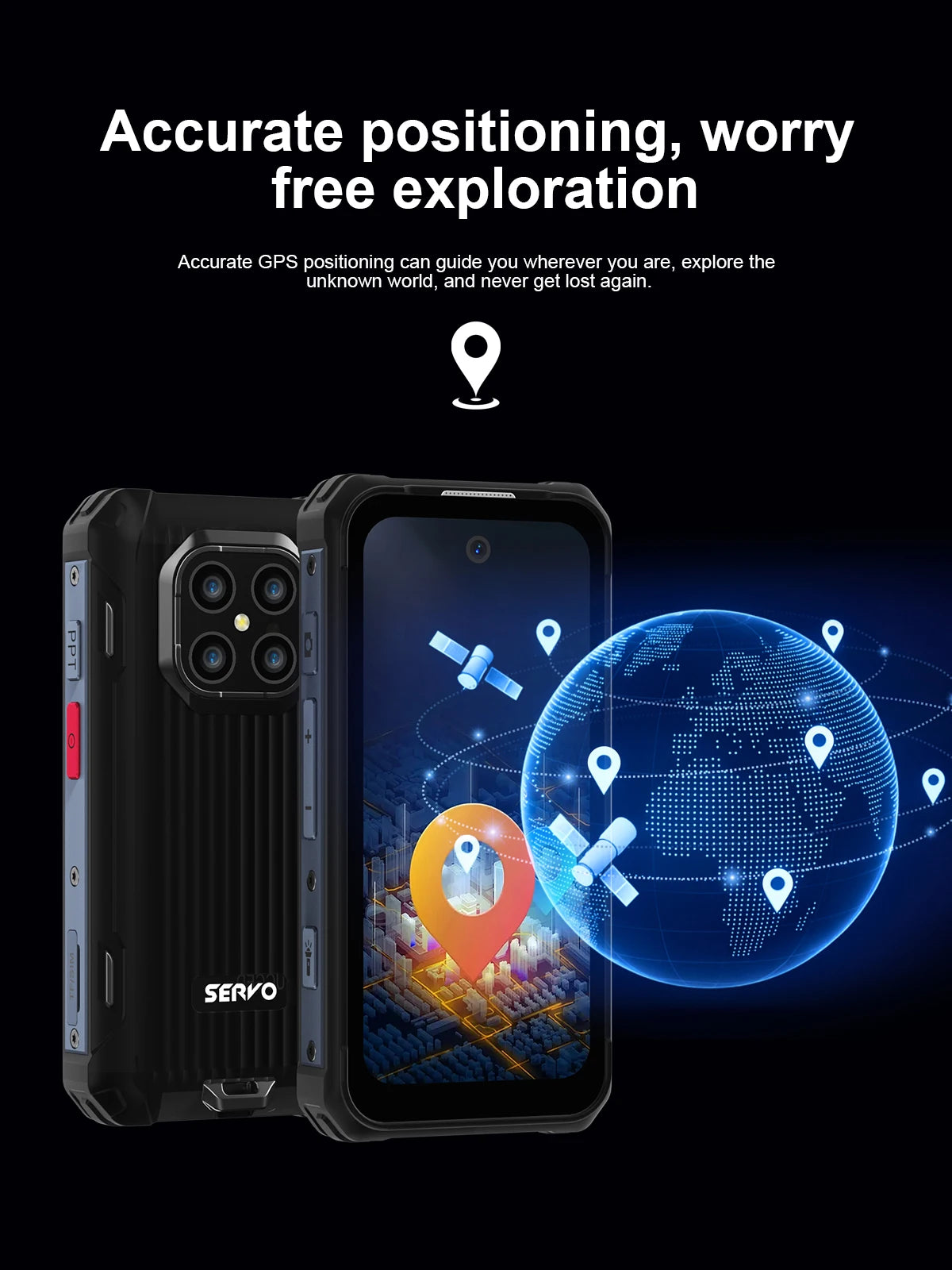 SERVO TANK500 4G PTT Smartphone Android 12 6+128GB Dual Camera 5MP+13MP 3.88"Display IP68 Waterproof Rugged Mobile Phone 3000mAh