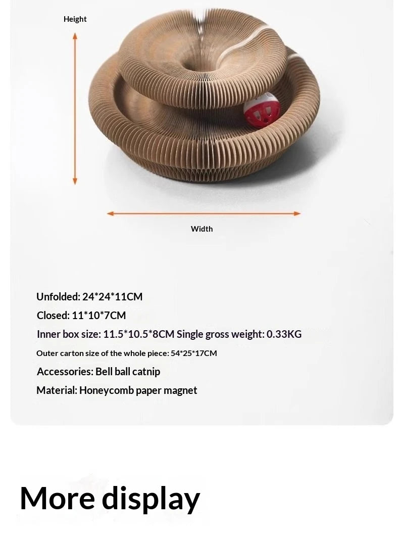 Magic Accordion Cat Scratching Board Nest,wear-resistant And Lint-free,cat Toy For Self-entertainment And Nail Scratching