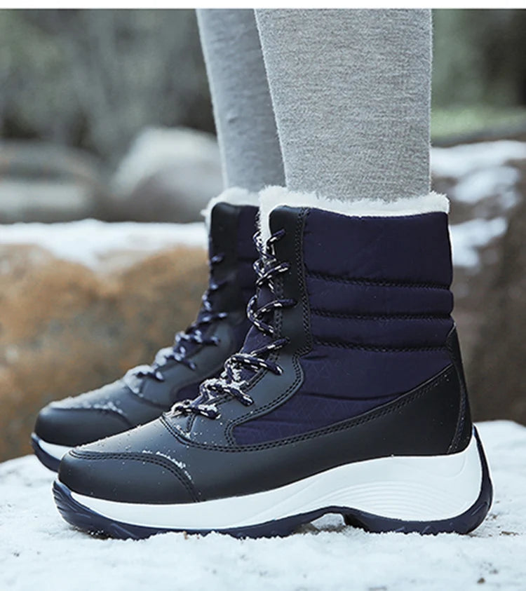Snow Women's Boots Lightweight Woman Shoes Platform Shoes Women Plush Mid High Boots New Botas Mujer Winter Ladies Boots