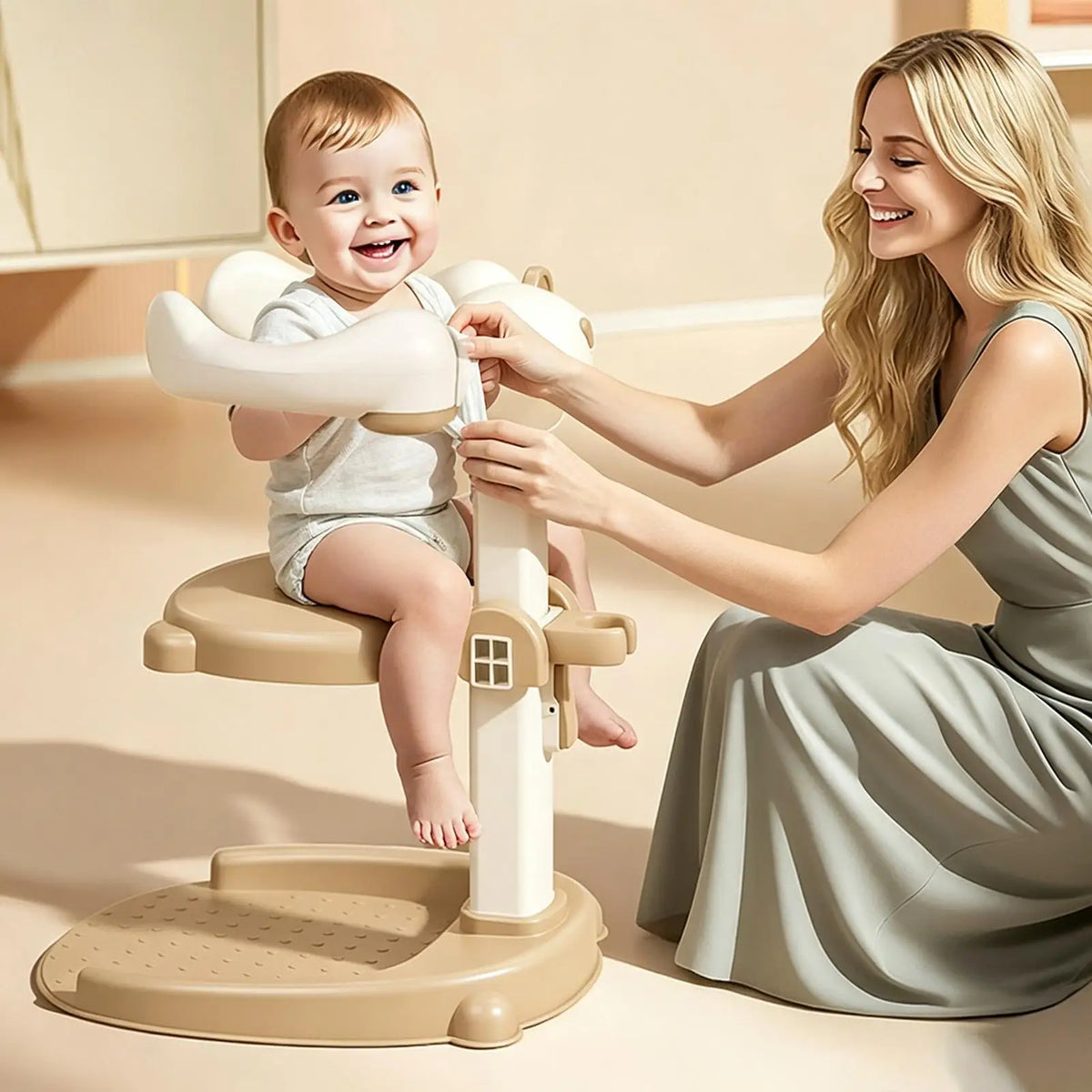 Adjustable Baby Shower Stand Detachable Infant Bath Support With Non Slip Base Toddler Bathing Helper For Baby Body Washing Home