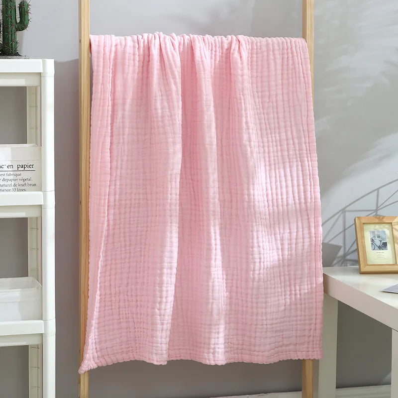 Baby BathTowel Boys Girls 100% Cotton Children Baby Towels Blanket For Newborn Bathrobe 6 Layers Gauze Washcloth Infant Swaddle