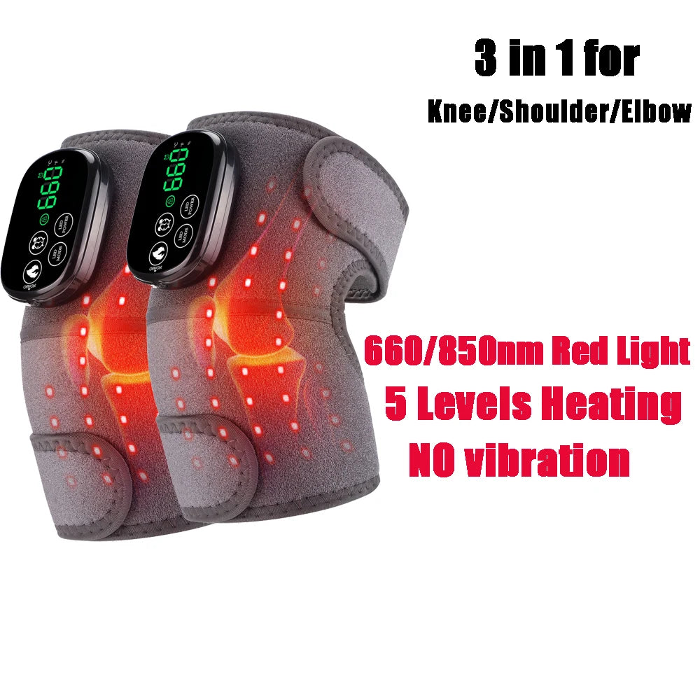 Multifunctional Shoulder/Knee Support Belt 660 and 850nm Red Light Shoulder Heating Vibration Massage Wrap Pad Warm Brace