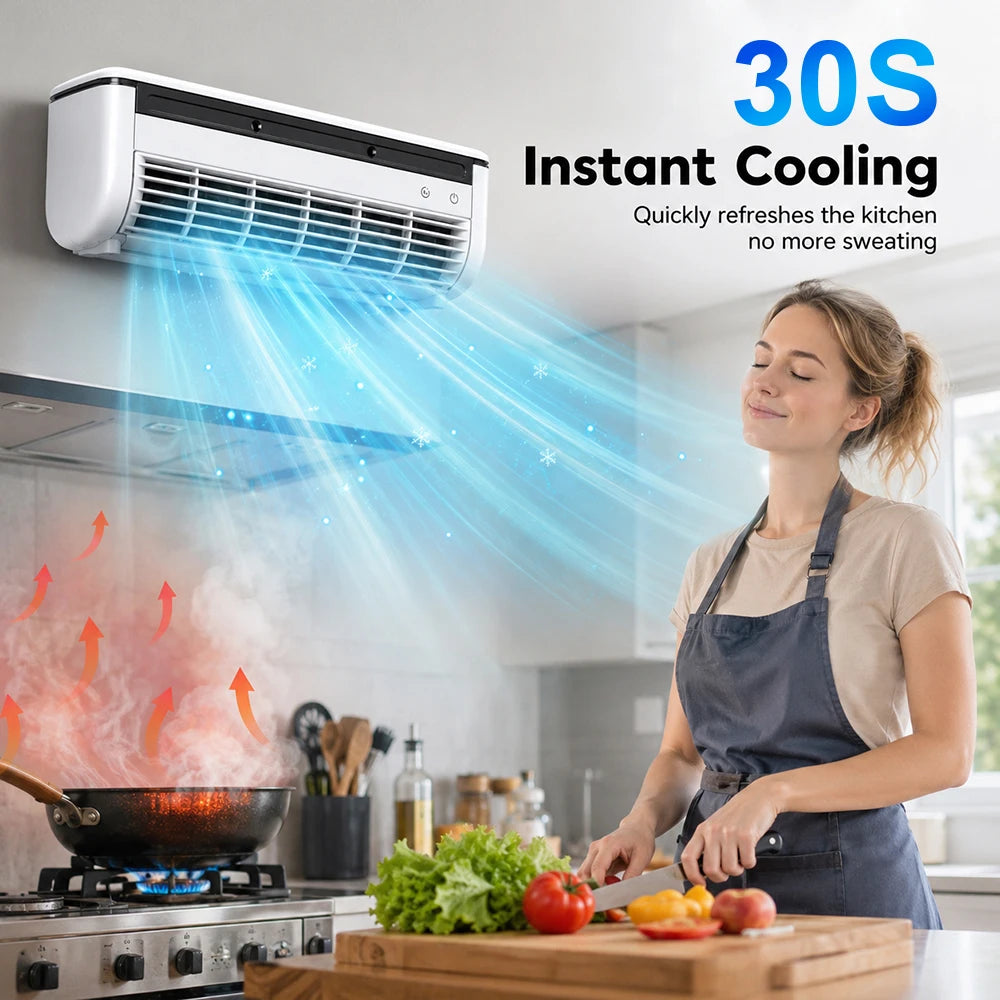 SIAHO Rechargeable Cooling Wall Fan Remote Control Large Wind Table Standing Air Circulator Household Kitchen Fan