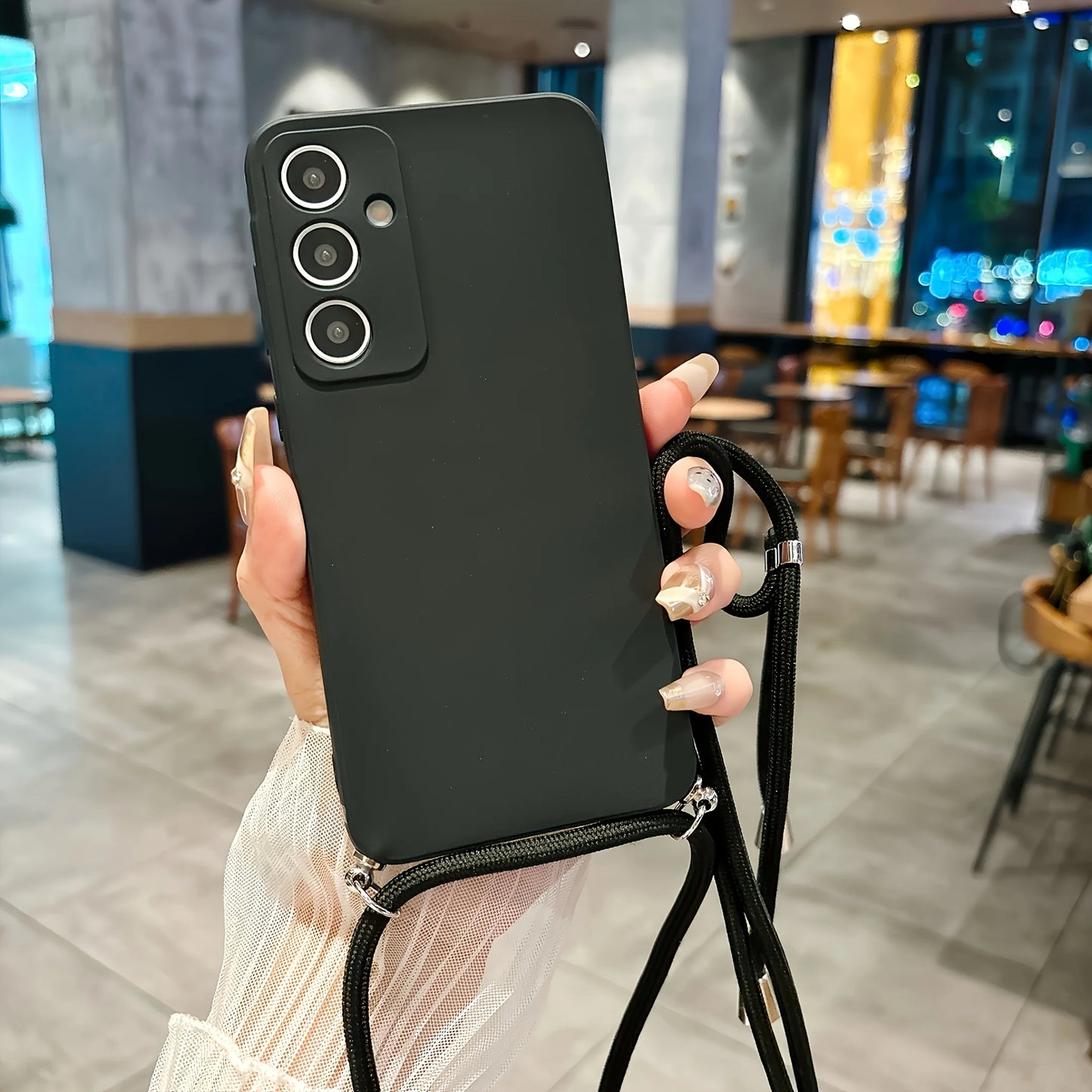 Best-selling metal buckle matte solid color crossbody strap phone case for SamsungS26 S25 S24 S23 S22 S21 PIus UItra FE EdgeAnti