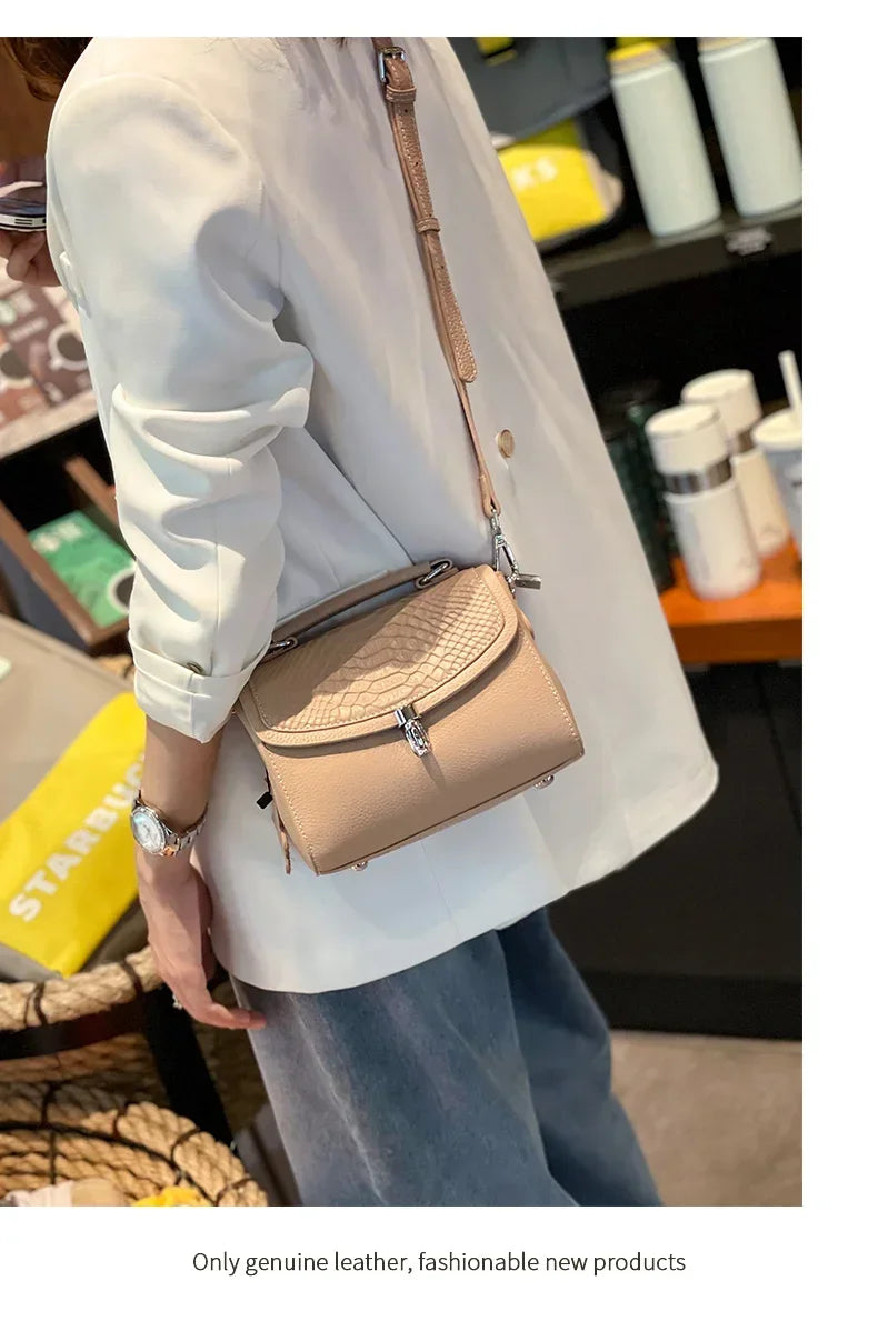 women's mini handbag Ladies' luxury crossbody bag fashionable crocodile pattern design women's genuine leather crossbody bag