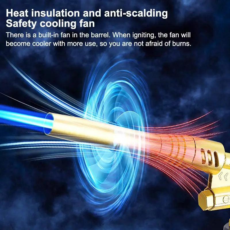 Butane Torch Extended Copper Tube 1300℃ BBQ Flame Gun Copper Aluminum Soldering Tool Liquefied Propane Gas Torch