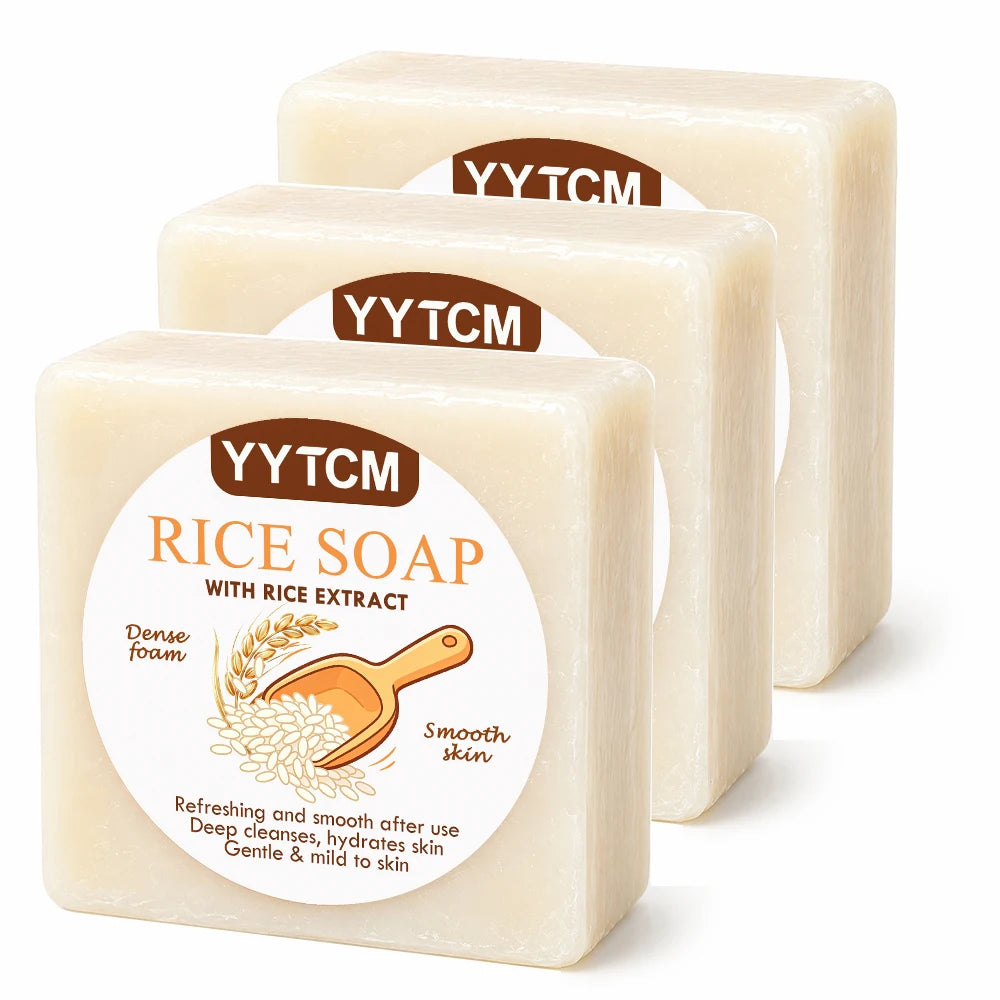 YYTCM Rice Extract Soap Gentle Hydrating Cleansing Bar For Face & Body