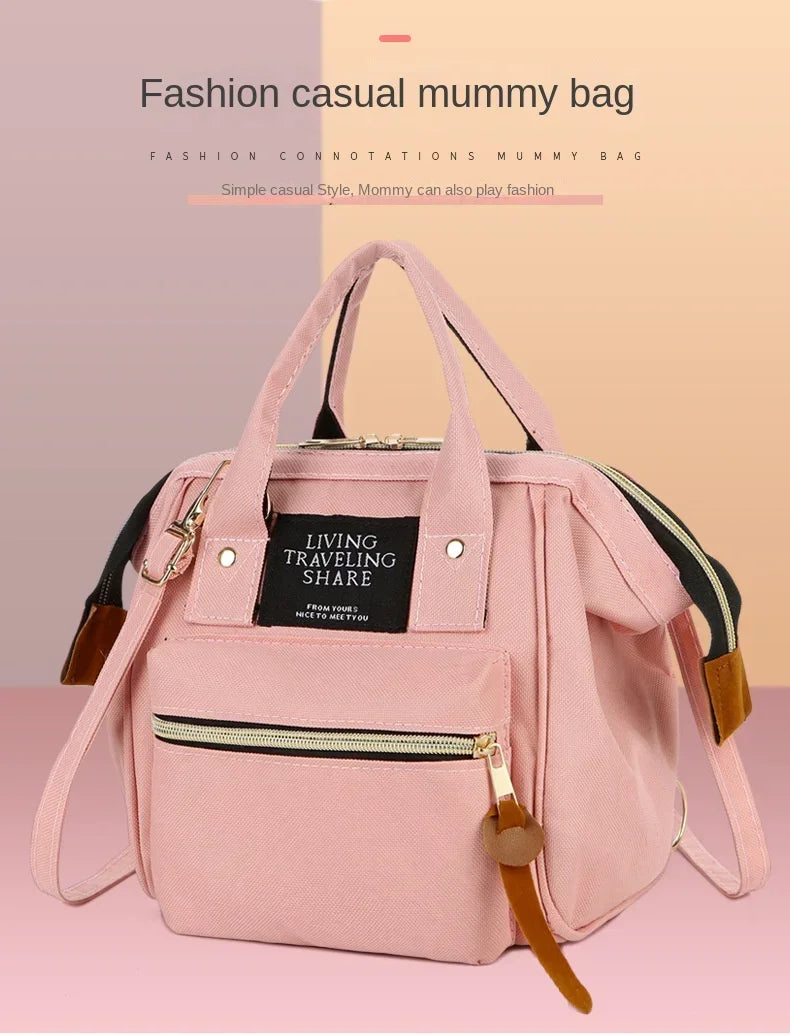 Small size mother and baby mother storage bag handbag travel backpack diaper bag baby stroller accessories