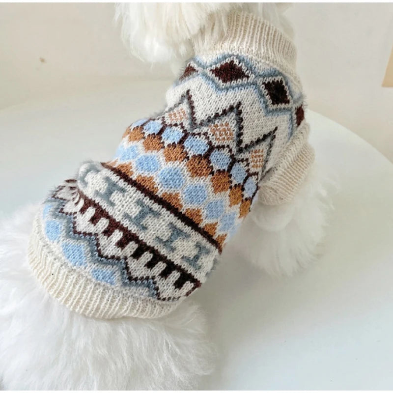 Bohemia Dogs Sweater Wiener Autumn Hand-knitted Soft Coat For Badger Dog Thicken Warm Loungewear Dachshund Small Mid Dog Clothes