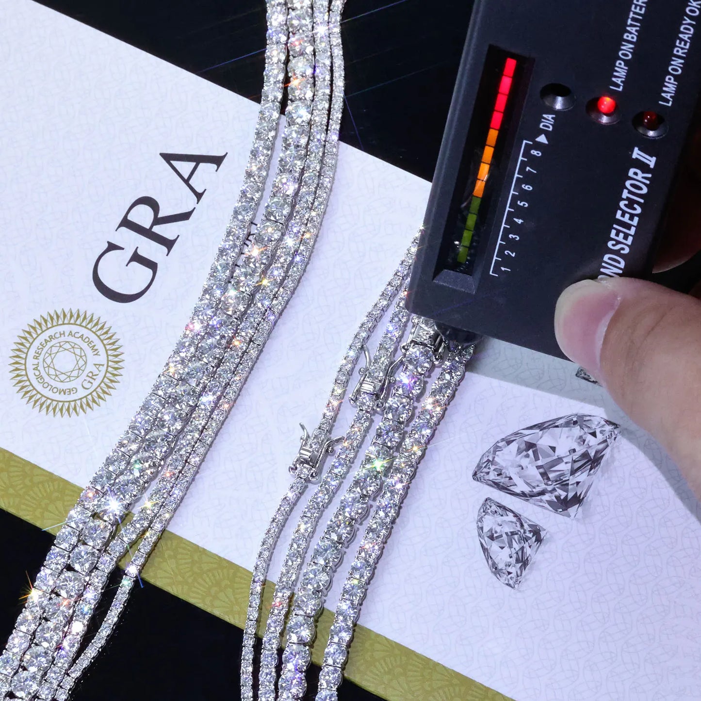 NY 2026 New Copper Material 2/3/4/5mm Iced VVS Moissanite Sparkling Tennis Chain Gift to Women With Exquisite Jewelry Necklace