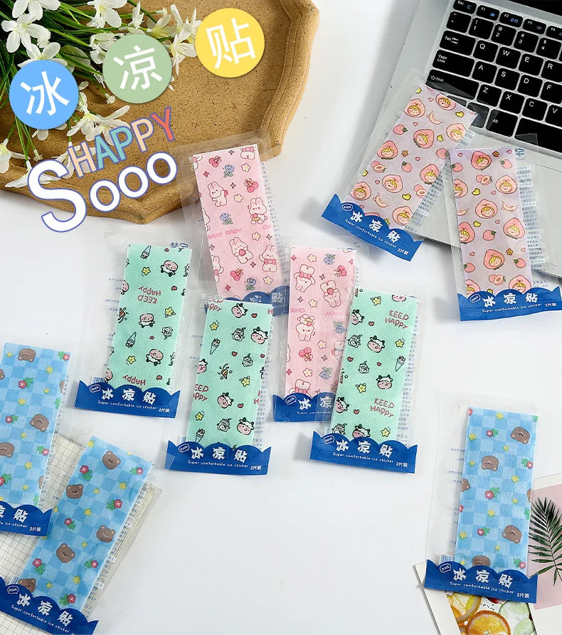 Cooling Gel Patches Summer Essential Refreshing Ice Pack Student Brain Boosting Cooling Patch Mobile Phone Cooling down