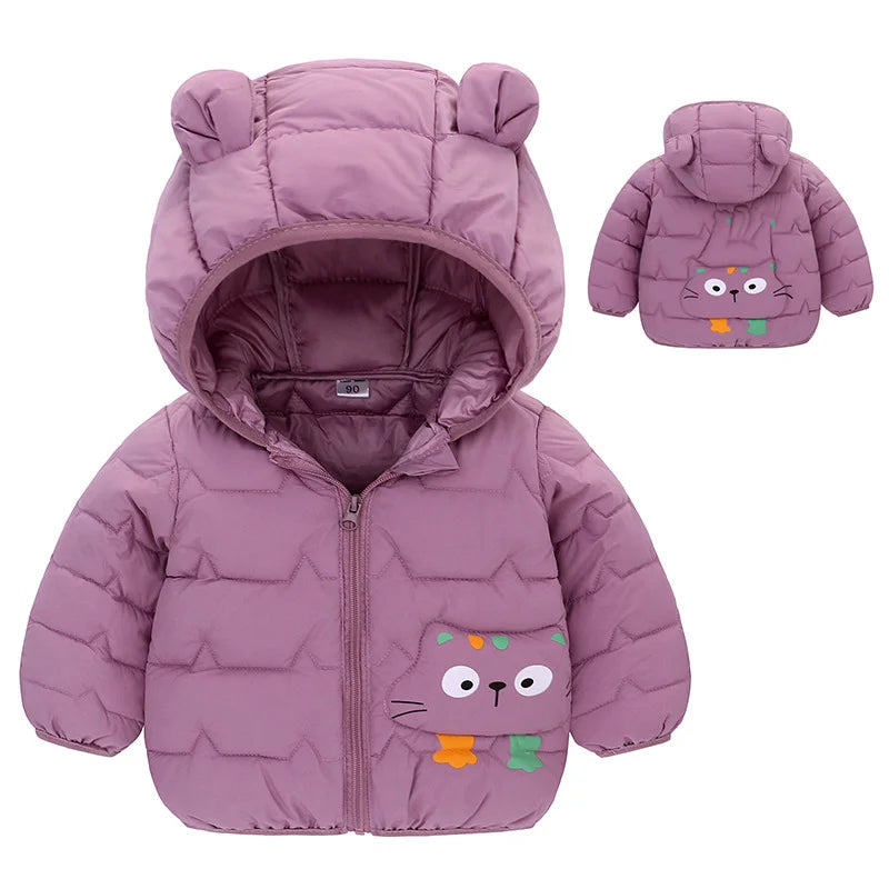 Baby Children Coats Winter Thick Jackets For Boys Warm Plush Thicken Outerwear For Girls Fur Hooded Jacket Kids Clothes Snowsuit