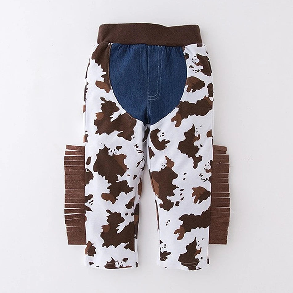 Kids Cowboy Cosplay Event Festival Outfits Boys Holiday Vest Pants Hat Set Children Carnival Birthday Xmas Party Costume 6M-12Y