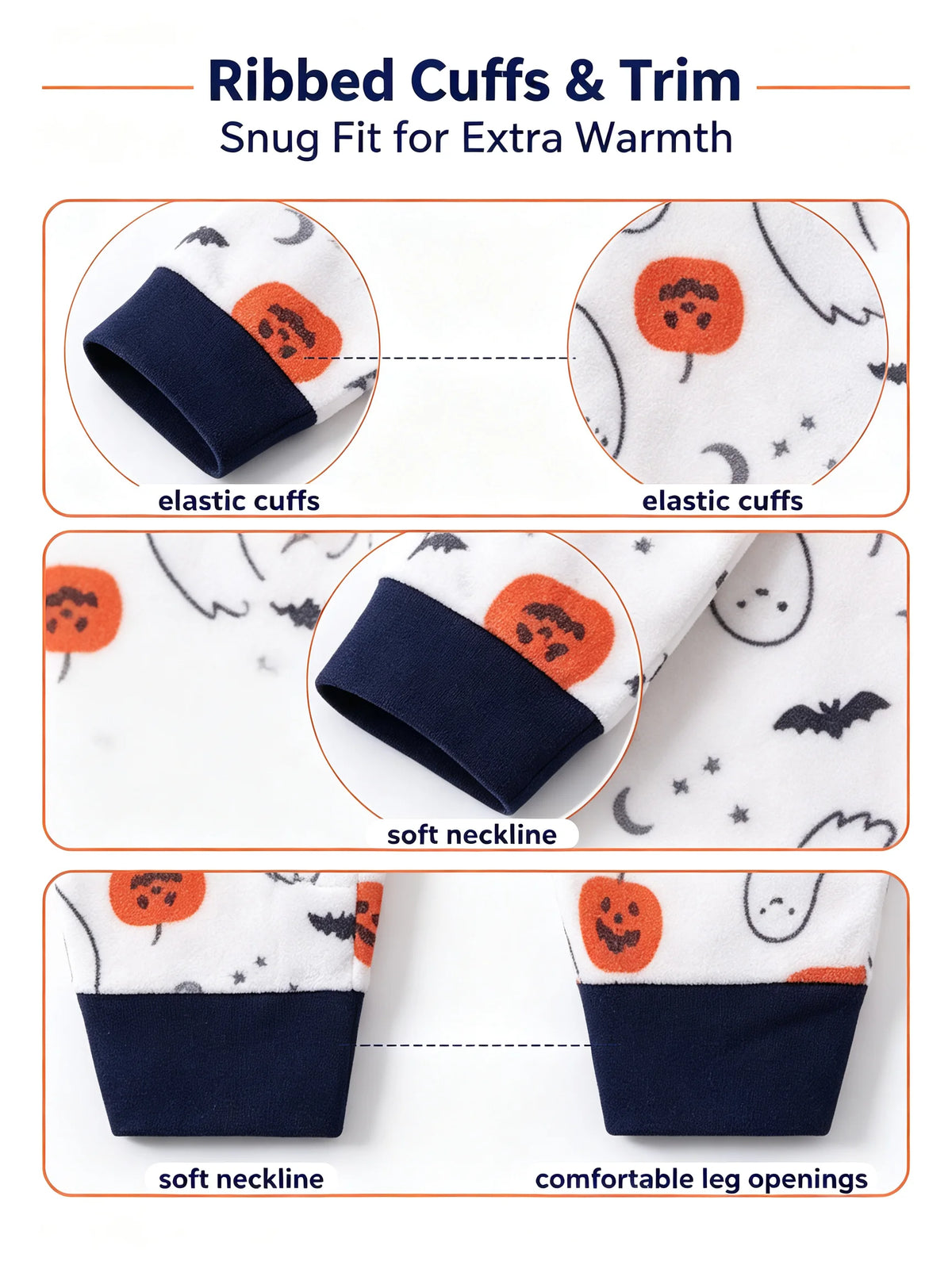 Halloween Baby Romper Polar Fleece Long Sleeve Full Zipper Infant Jumpsuit Ghost Pumpkin Print Footless Toddler Clothes 6-24M