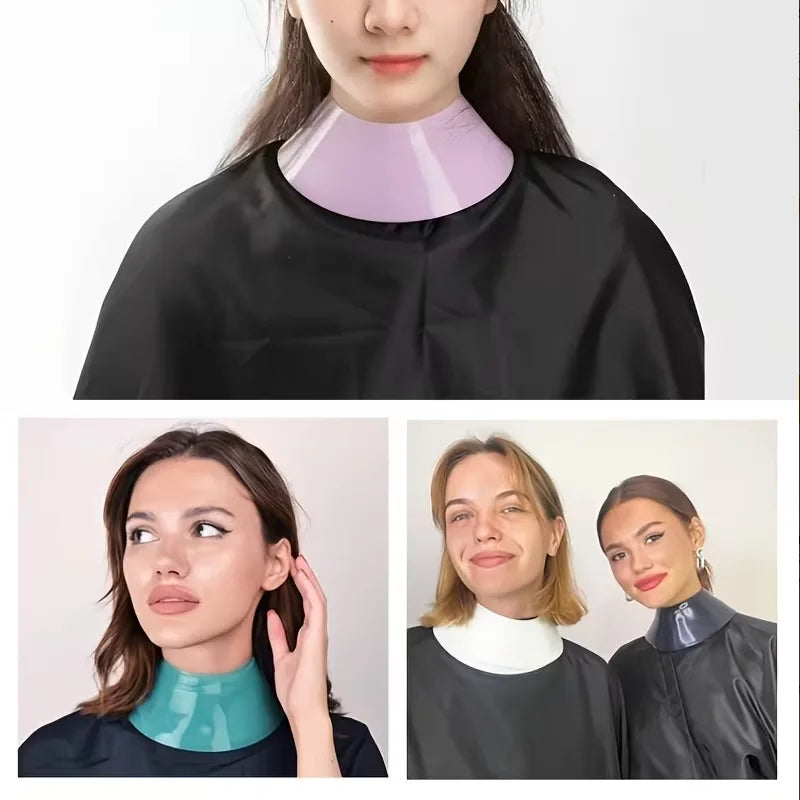 Adjustable Silicone Hairdressing Cape for Coloring & Chemical Treatments, Reusable Professional Salon Neck Protector