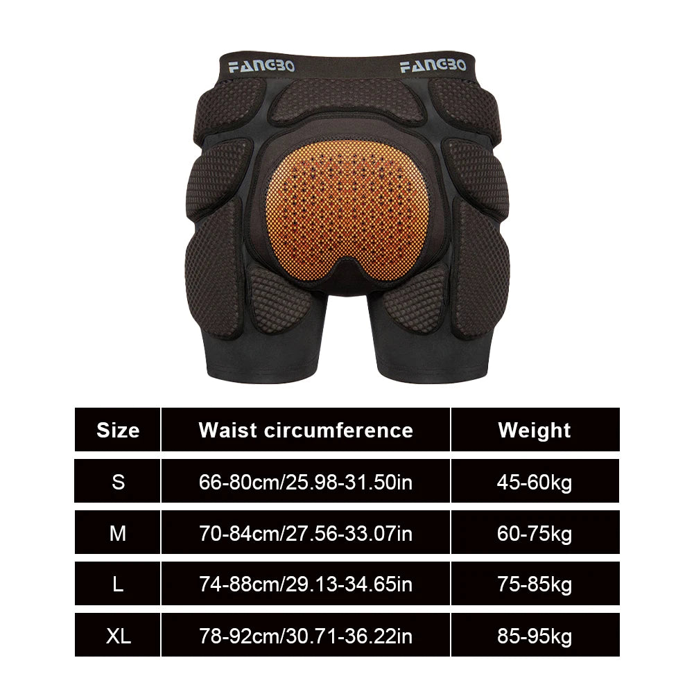 Outdoor Ski & Snowboard Protective Gear Set - Breathable Anti-Fall Hip Pants & Knee Pads for Skiing Ice Skating