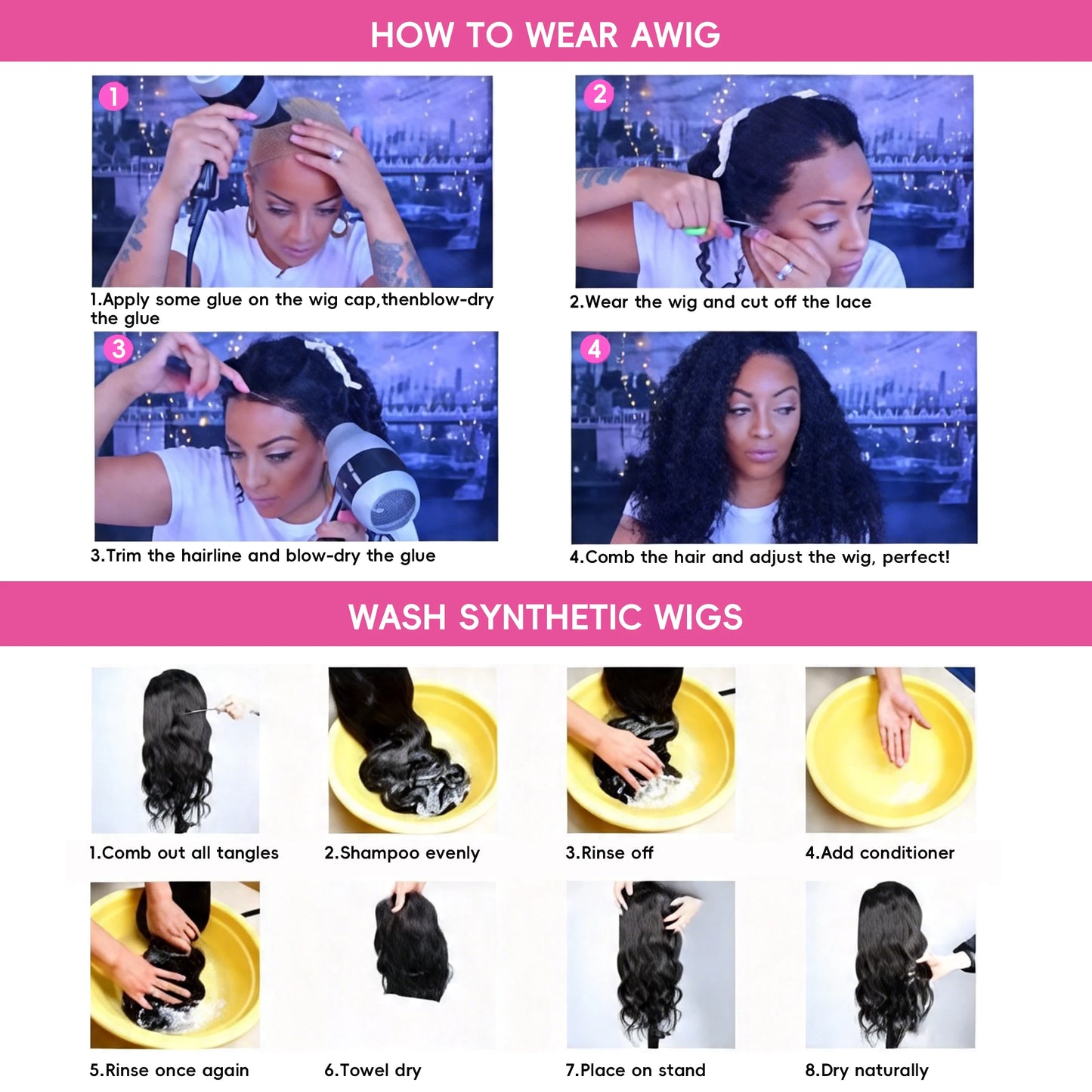 13x4 Lace Frontal Wig 10" Widow's Peak Taro Ash Purple Synthetic Hair Natural Hairline Glueless Cosplay Party Hairpieces Unisex