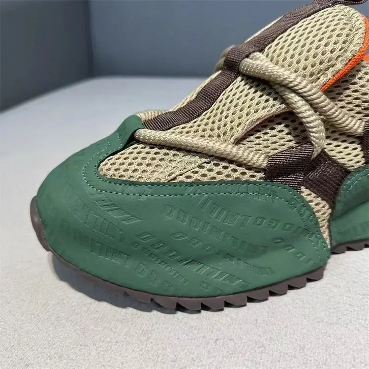 Chunky Sneakers Men Designer Cover Bottom Board Shoes Fashion Casual Leather Fabric Breathable Increased Internal Platform Shoes