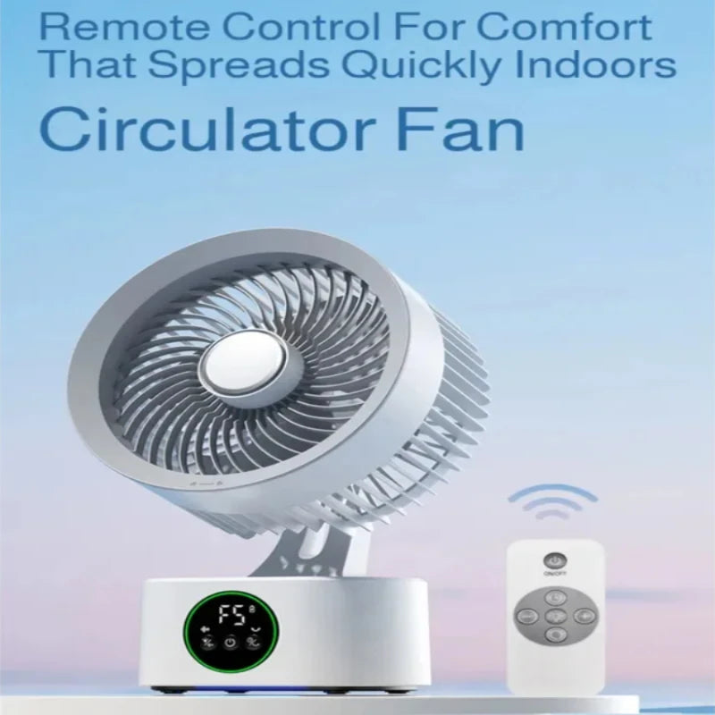 New Portable Wall-Mounted Fan With Remote Charging Usb Electric Folding Fan Nightlight Air Cooler Home Shake Cooler Household