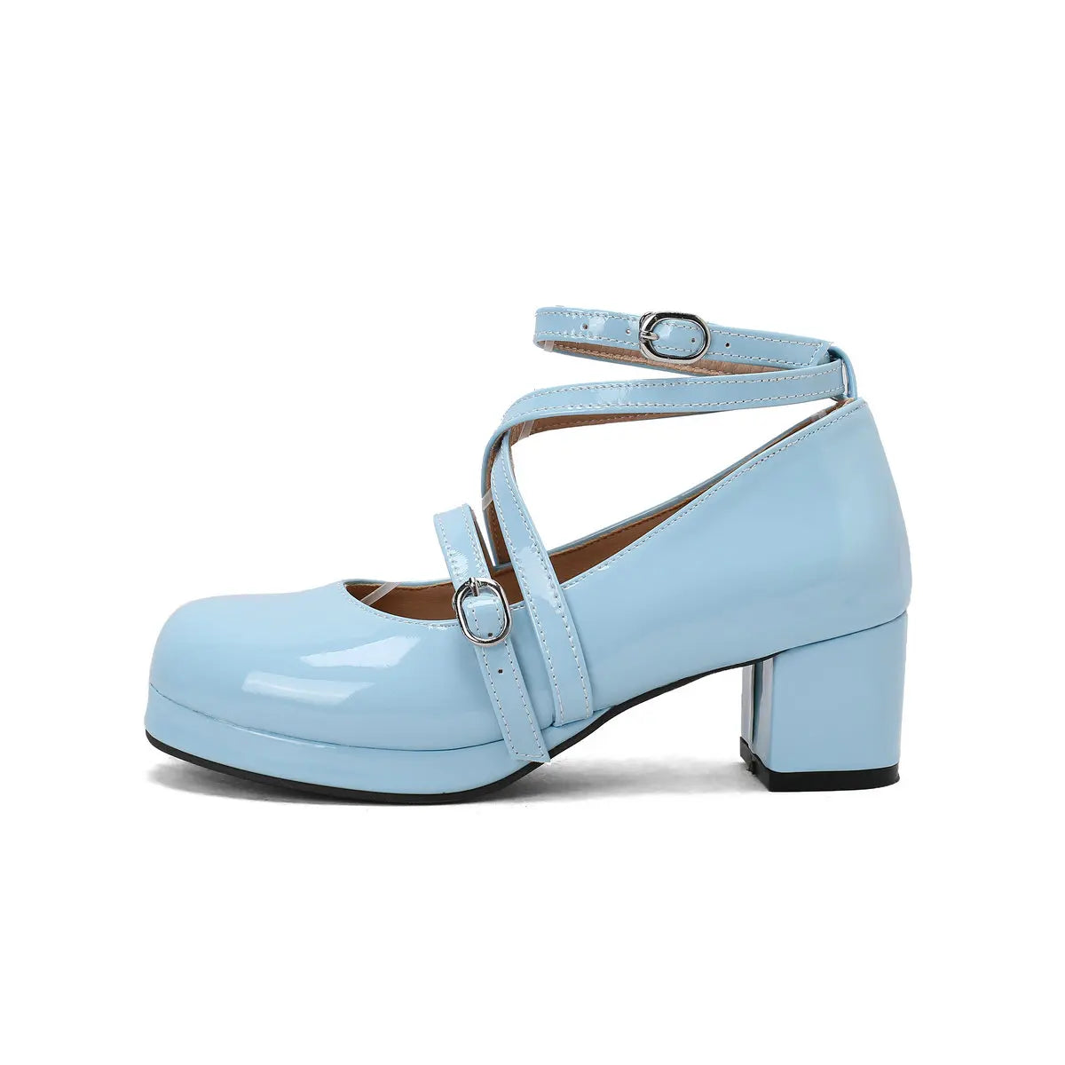 Japanese Lolita Party Shoes High Heels Ankle Strap Cross Dress Pumps Cosplay Costume Plus Size 31-50 Big Feet Wear Dropshipping