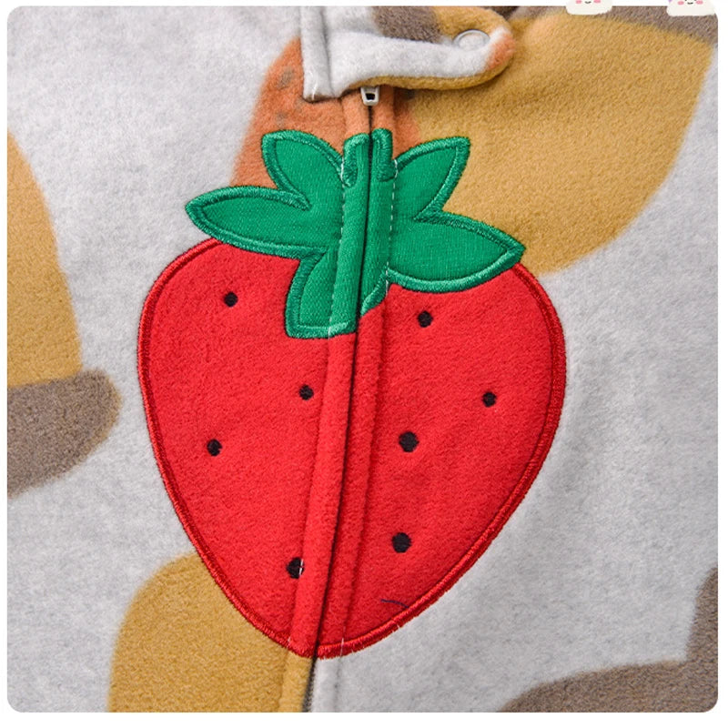 Winter Baby Boy Girl Rompers Clothes Zipper Fleece Autumn Warm Newborn Infants Pajamas Outfit Animal Jumpsuit Clothing 0 -12 M
