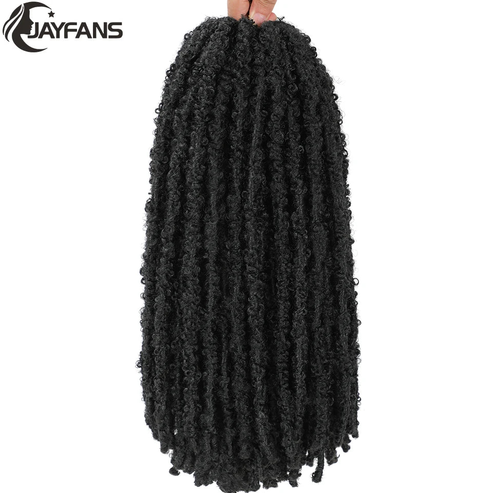 18 24 Inch Butterfly Locs Crochet Hair Extensions Synthetic Distressed Butterfly Soft Locs Crochet Braids Hair for Black Women