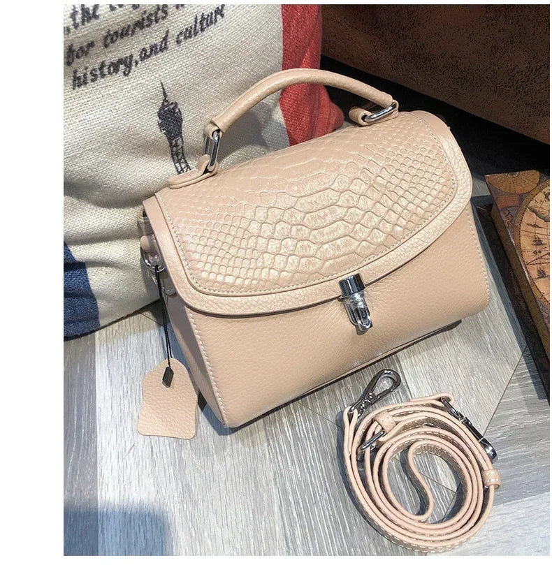 women's mini handbag Ladies' luxury crossbody bag fashionable crocodile pattern design women's genuine leather crossbody bag