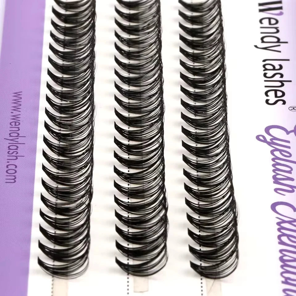 WENDY 3 Rows 10/20/30/40D Bundles Heat Cluster Eyelashes Extension D Curl DIY Individual Faux Mink Thick Volume Grafting Lashes