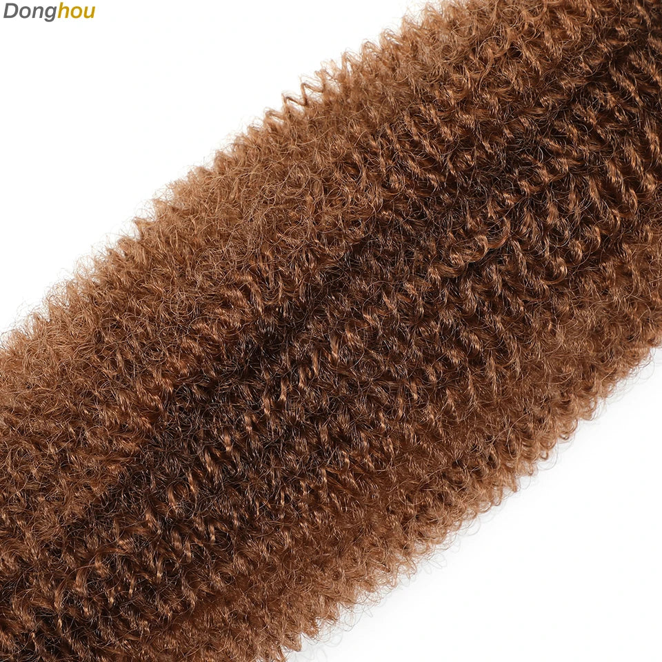 Donghou Ombre Blonde Ginger Afro Twist Hair 350 1B 30 27 613 Bug Colors Springy Twist Braiding Hair for Soft Locs Marley Braids