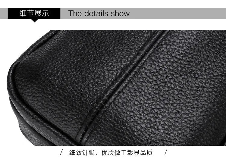 New Leather Chest Cover Layer Cowhide Business Men's Crossbody Bag with High-end Feel and Simple Chest Bag