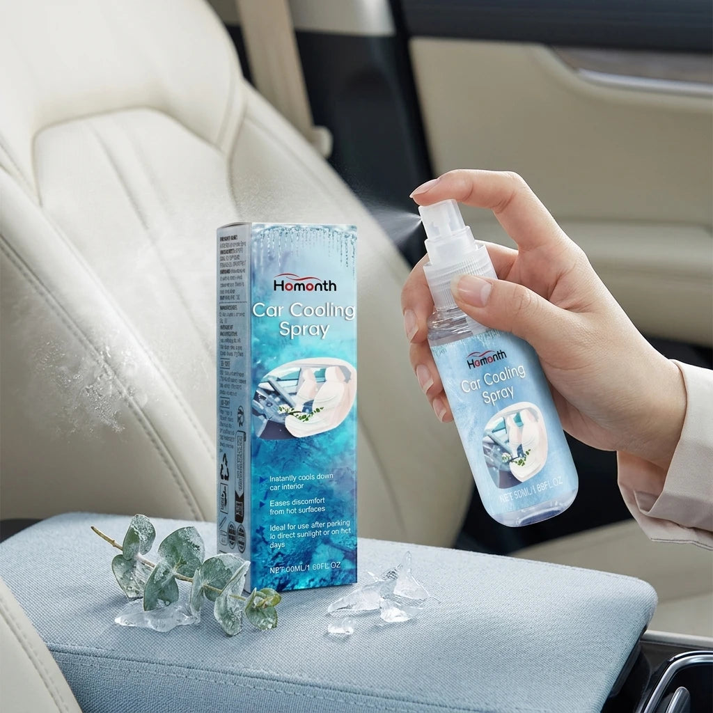 Car Cooling Spray Endothermic Evaporation Reduce Surface Heat Heatstroke Prevention Comfortable Driving Rapid Cooling Agent 50ml