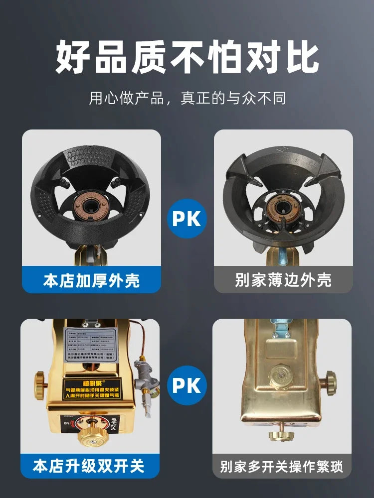 New High Power Gas Stove Single Burner Commercial Use with Flameout Protection Energy Saving LPG DAW
