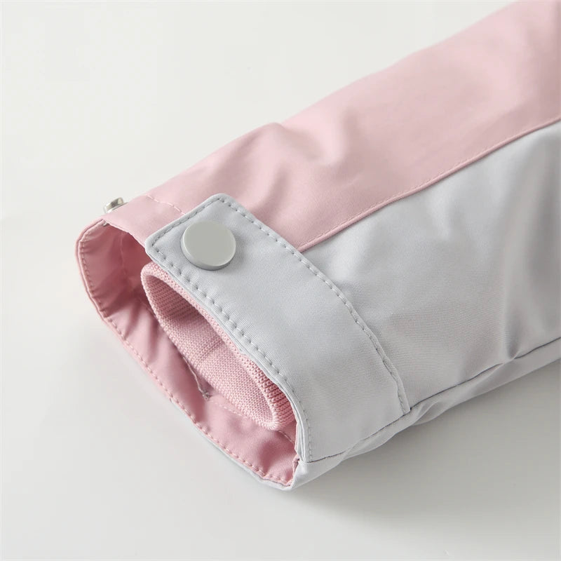 Children Winter Ski Suit Thicken Baby Jumpsuit Warm Boys Snowsuit Waterproof Hooded Fashion Baby Girls Clothes 1-5 Years